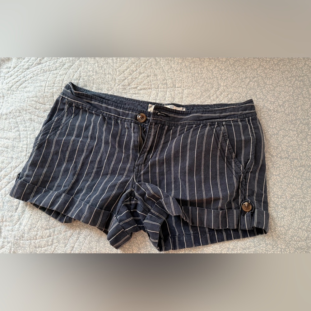 Old Navy Navy Blue Pinstripe Jean Shorts
